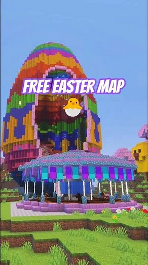 I Built a Working Easter Carousel 🎠 (Free Map Download 🐣)