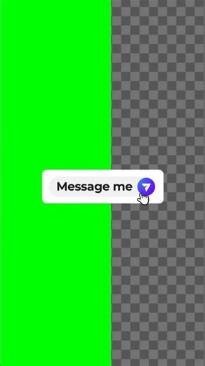 Message Me Animation Button | Green Screen & Transparent