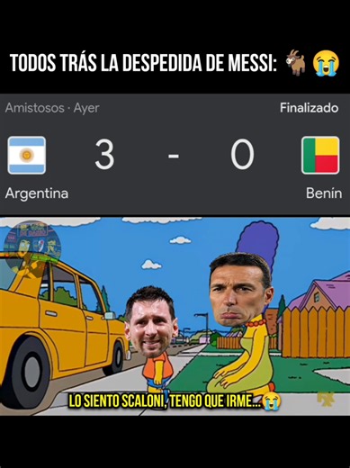 Argentina le ganó 3 a 0 a Benín tras la despedida de Messi de la selección😭 #argentina #messi #futbol #seleccionargentina #parati