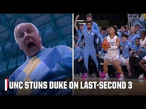 UNC fans storm the court TWICE after stunning Duke in final second | ESPN College Basketball