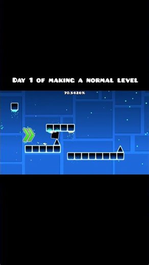 Day 1 of making a normal level #gd #geometrydash