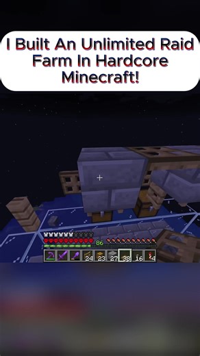 Unlimited Raid Farm in Minecraft Hardcore Mode