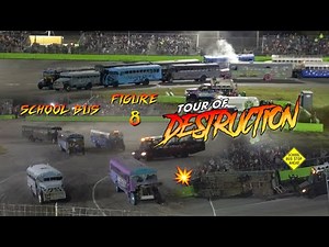 SCHOOL BUS FIGURE 8 RACING!!! Tour of Destruction at Orlando Speedworld 2025
