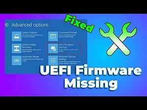 UEFI Firmware Settings Missing on Windows 11/10 (2024) (Full Guide)✅