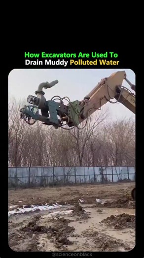 Science On Black | When flooded or waterlogged areas need to be cleared, hydraulic excavators can be used in a surprisingly controlled way to manage muddy... | Instagram