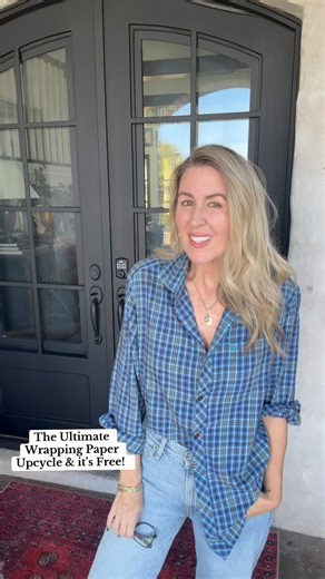 62K views · 1.7K reactions | Time to Start Saving for holiday gift giving! The Ultimate Wrapping Paper Upcycle & it’s Free! I’ve showed you guys how to make beautiful tree cuffs with cardboard boxes, but what about all the paper that comes inside them?! Who doesn’t love a brown paper package tied up with string! Let’s get the wrinkles out of that paper and use it for the holidays! | Redeux Style | Facebook