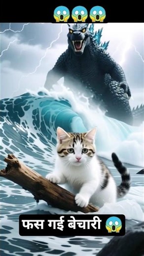 cute cats ~ फस गई बेचारी 😱#shorts #ai #shortsfeed