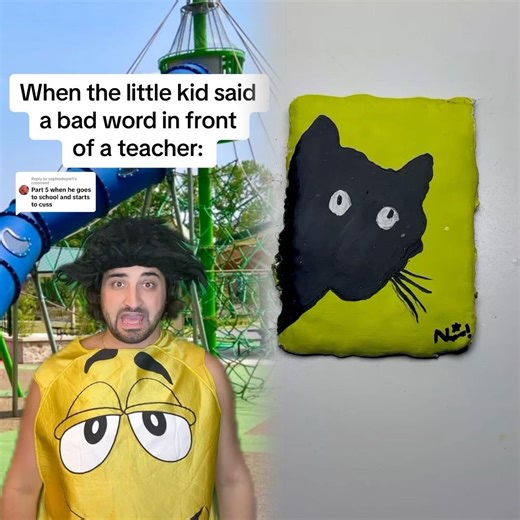 Replying to sophiedopie1 When the little kid said a bad word in front of a teacher #greenscreen