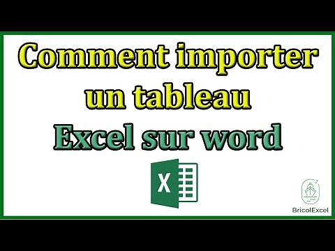 Comment importer un tableau Excel sur Word