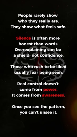 Awareness changes everything. See the pattern before it controls you. #psychology #mindset #behavior