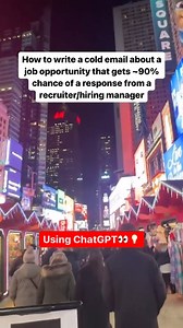 151K views · 1.5K reactions | Follow me for more tips  How to write a cold email about a job opportunity that hets ~90% chance of a response from a recruiter hiring manager.. using #ChatGPT #Wonsulting #JobTips #CareerAdvice #CareerHelp #LinkedIn #LinkedInTips #Interview #InterviewTips #JobHelp #Resume #ResumeTips | Jonathan Javier | Facebook