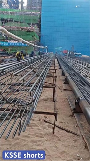 How Spiral Pile Reinforcement Is Made 🌀⚙️ #PileFoundation #constructiontechniques