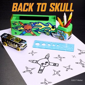 It’s never a skull moment with these Pencil Pushers. ☠ Are you ready for Halloween? | Hot Wheels