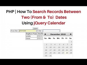ajax php mysql date range search using jquery 3.3.1 datepicker