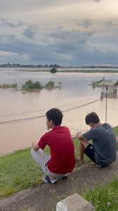 The level of Mekong River this evening in Vientiane. | Vientiane Times