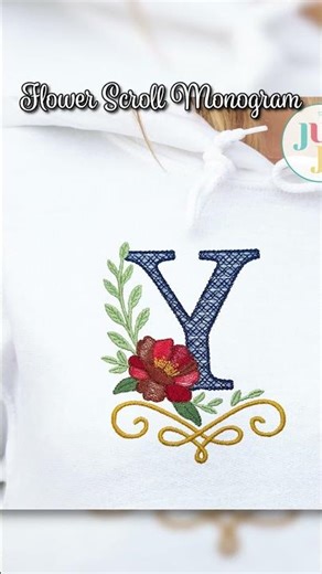 𝐍𝐄𝐖: Flower Scroll Monogram & Nautical Sea Monogram #Embroidery #Monograms #Fonts