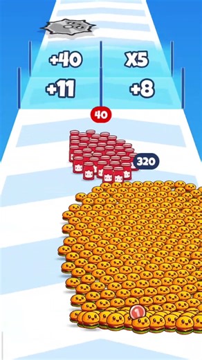 LevelUp Like Pro - Food Crowd Stack Game #games #shorts