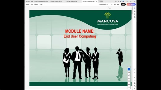 End User Computing (15 Credits) Webinar 1