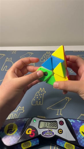 Pyraminx Solved in 17.31 Seconds #rubikscube #cubing #speedcubing #pyraminx
