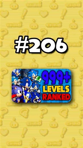 Number 206 - Ranking ALL 999+ Sonic Levels from Worst to Best #sonicthehedgehog