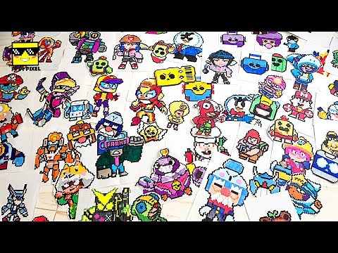 Все Мои рисунки BRAWL STARS по клеточкам PIXEL ART ! БРАВЛ СТАРС
