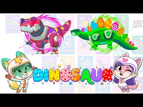 Dinosaur Robot World - Nuton & Lola Make Colorful Dino Mecha