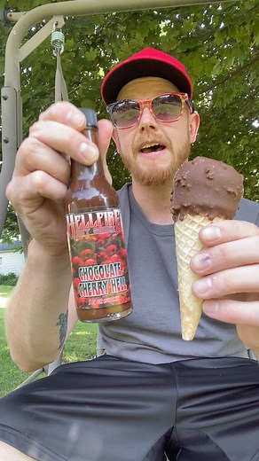 Hot Sauce on Ice Cream! #hellfire #hellfirehotsauce #icecream #spicekingdom #spiceking #cravingcapsaicin | Craving Capsaicin