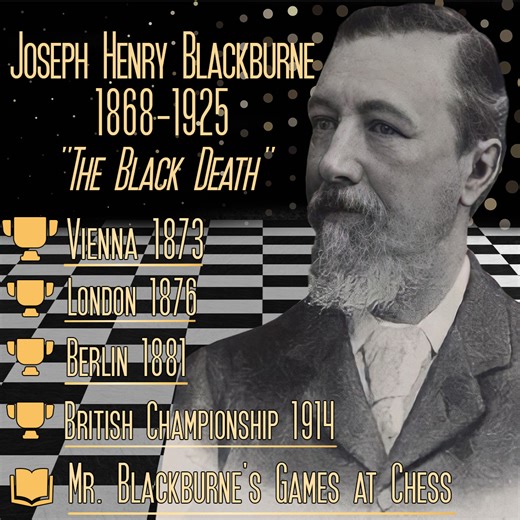 Player of the Day ✨ Joseph Blackburne #chess | Chess ON