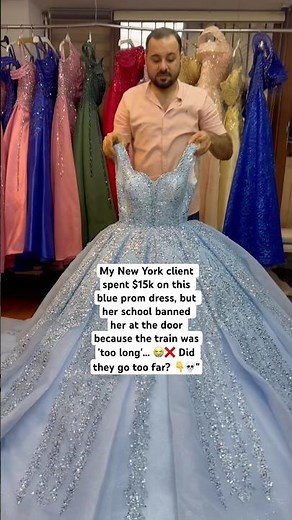 My $15,000 blue dress got me kicked out of prom ❌ #prom2026 #fashionfail #shorts #promdress