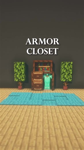 Minecraft Armor Closet Tutorial #minecraft #minecraftmemes #minecrafter #minecraftpe #minecraftideas #minecrafttutorial #mc #coquette #bow #bowtrend #cozy #cute #aesthetic #plant