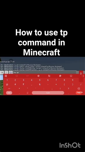 how to use tp command in Minecraft #minecraft