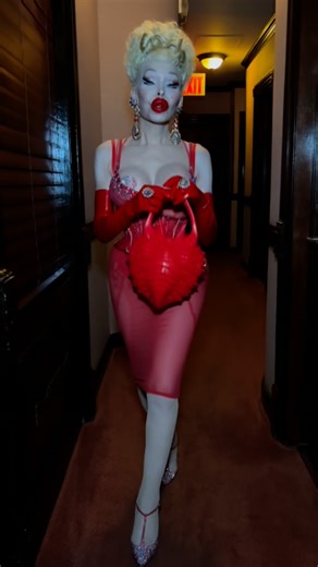 Amanda Lepore on Instagram: "Thank you❗️so much @asherlevine for my perfect red alien bag 👽 Love you ❤️💋💋💋"