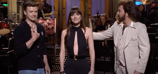 Justin Timberlake and Jimmy Fallon Reunite on ‘SNL’ During Dakota Johnson’s Monologue