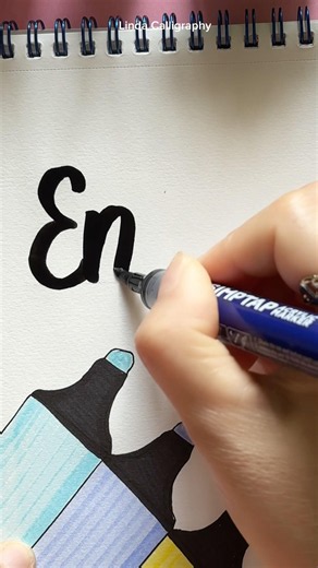 Easy Front Page Idea: English ✨ # Linda Calligraphy #frontpage