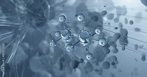 1-Propanol rotating molecular 3d structure ball-and-stick model, looped video propanol