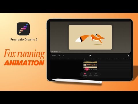 Procreate Dreams Cute Fox Running Animation