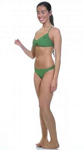 Speedo Women's Turnz Solid Tie Back Bikini Top | SwimOutlet.com