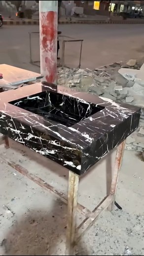 3.6K views · 18 reactions | Black & Gold Marble Customize bathroom vanity. #WM03122269373 Wafa Marble G-15/C Pak Colony Manghopir Road, Karachi No.16, Karachi, Sindh, Pakistan www.wafamarble.pk#black&gold #GraniteLuxury #wafamarble #ModernDesign #bathroomdesign #vanity #blackvanity #customize | Wafa marble & granite | Facebook