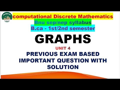 Graph Theory Full Revision|BCA 1st & 2nd Sem | BNU PYQ Solved(4 Years)|Complete Concepts Explained
