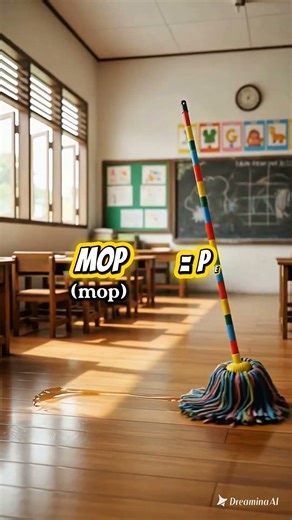 This Is a Mop | Learn English from Classroom Objects #shorts #learnenglish