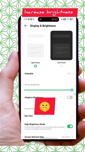 HOW TO INCREASE BRIGHTNESS IN SMARTPHONE #viral #trending #shoetfeed #settings #shorts #screen