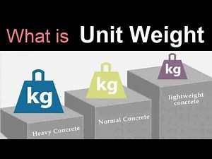 What is Unit Weight || Unit Weight of RCC, PCC, Steel etc.