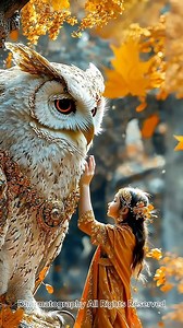 🕉️🔱Om Shreem Mahalakshmiyei Namaha” (A powerful invocation of Goddess Lakshmi for wealth, prosperity, and abundance) In the gentle embrace of divine beauty, little Goddess Lakshmi walks gracefully, accompanied by her sacred owl, symbolizing wisdom and prosperity. With every step she takes, the earth is blessed with abundance and grace. The playful innocence of the goddess and her companion reminds us that wealth and wisdom go hand in hand, guiding us toward a life of fulfillment. Hashtags: #Go