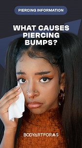 Got a piercing bump? There’s so many reasons why you could get a piercing bump. We’ll go over the most common causes! Keep your piercing nice and healthy with our piercing aftercare. Shop at https://bodyartforms.com/products.asp?jewelry=aftercare&jewelry=cleansers&jewelry=lotion-oil | Bodyartforms