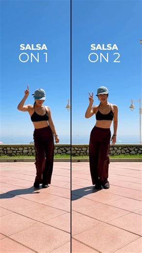 Chely Latinesa | International Salsa Dancer on Instagram: "**Salsa On1 vs On2 (Line Salsa)** 🔹 **On1** → dancers break on the **1st beat**, the strong downbeat. 🔹 **On2** → dancers break on the **2nd beat**, aligning with the **clave** and mambo roots, tied to the New York salsa scene. 其實就是看**最往前的那一步（break step）落在哪一拍**，就叫做 On 幾。 On1、On2 最常見，但一個基本小節有 8 拍，所以理論上也可以 On3、On4 甚至 On8，下次可以一起玩！💃🕺 另外，💡 On1 與 On2 都屬於 **Line Salsa (線性、有固定方向的）**，但 Salsa 的世界很大！還有 **古巴風格（Casino）**、**哥倫比亞風格（Cali Style）** 等