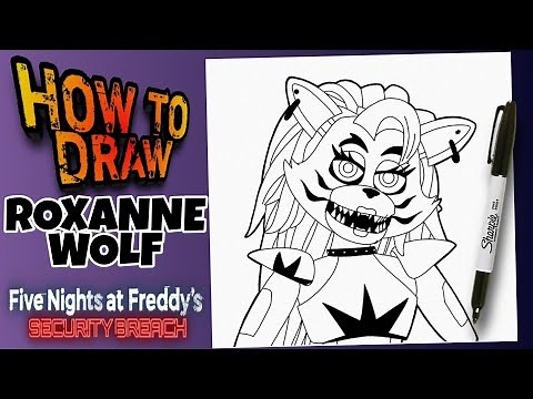 HOW TO DRAW ROXANNE WOLF | FIVE NIGHT AT FREDDY'S | SECURITY BREACH | como dibujar a roxy de fnaf