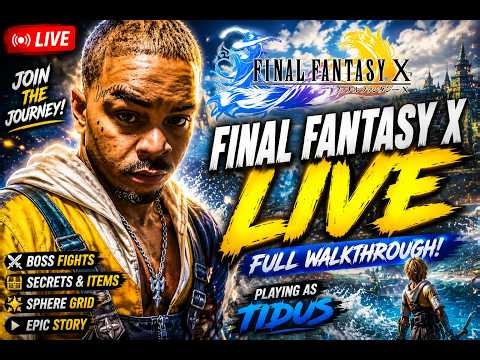 FINAL FANTASY X LIVE 🔴 |FULL STORY |FFX HD Remaster |Boss Fights | Playthrough #3