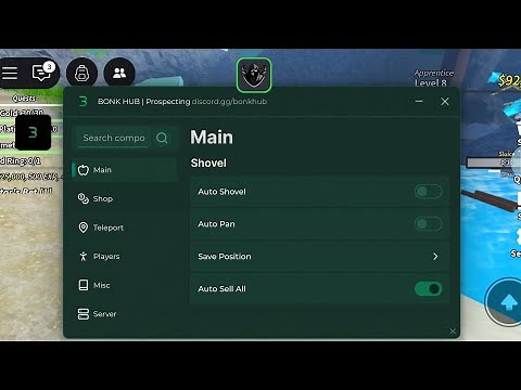 Prospecting Script Auto Shovel,Auto Pan,More Free Pastebin !