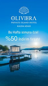 Oliviera Private Island Hotel is waiting for you on Kalem Island, adorned with the yellow hues of autumn. September is truly beautiful here! You’ll find peace in the unique landscapes of nature and create unforgettable moments with your loved ones. Take advantage of our special 50% discount this weekend to turn your dream vacation into reality. Oliviera Private Island otel, sonbaharın sarı tonlarıyla Kalem Adası’nda sizi bekliyor. Eylül burada bir başka güzel! Doğanın eşsiz manzarasında huzur bu