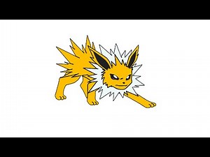 How to draw Jolteon? Easy Pokemon Drawing, Draw and Color Jolteon, Draw Jolteon, Easy Drawing